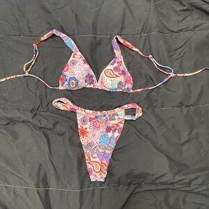 Cute pink pattern bikini